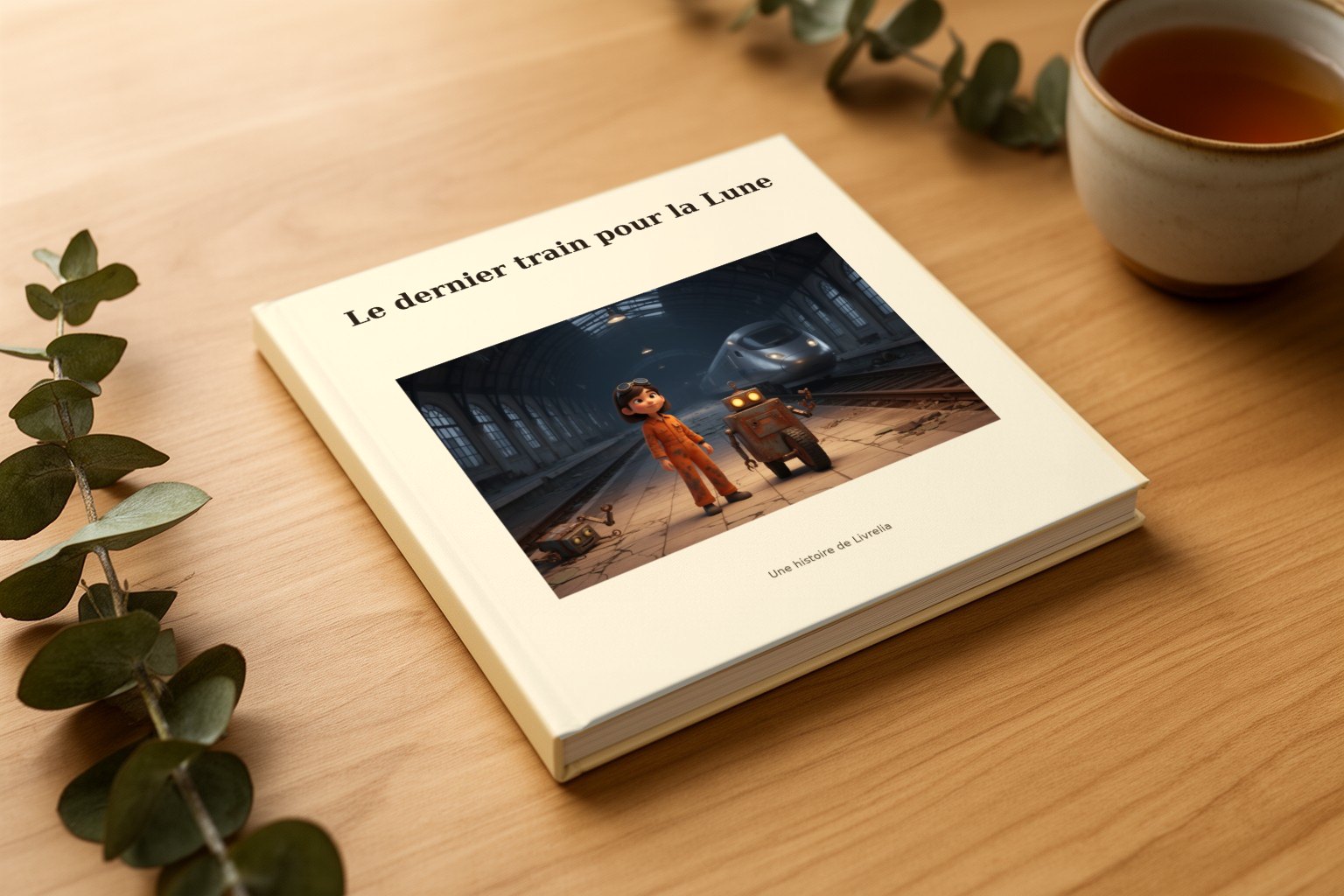 Le livre « Le dernier train pour la Lune », relié